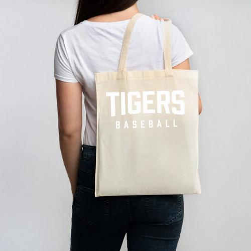 Tigers Baseball Inspired Canvas Tote Bag - Sportilla
