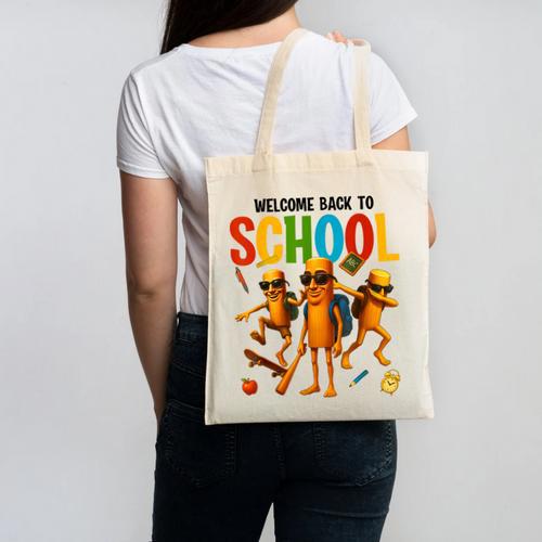 Tung Tung Sahur Back To School Brainrot Meme Boys Girls Kid Canvas Tote Bag - Savourry