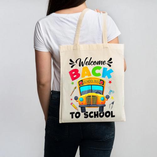 Welcome Back To School Outfit School Bus Driver Canvas Tote Bag - Savourry