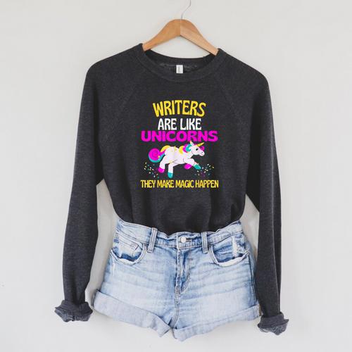 Authors Writer Magic Funny For Book Publisher And Writers Raglan Sleeve Sweatshirt - Bookorys