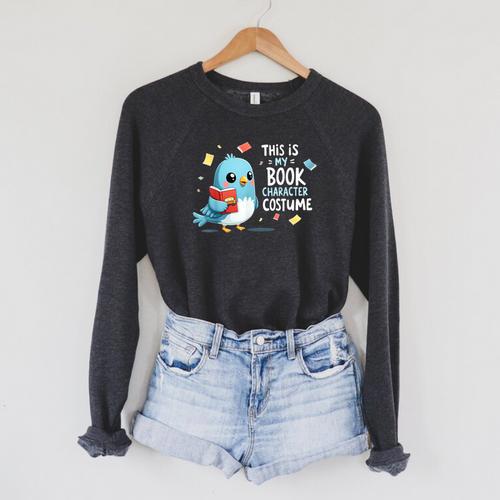 This Is My Book Character Costume Book Lovers Raglan Sleeve Sweatshirt - Bookorys CA