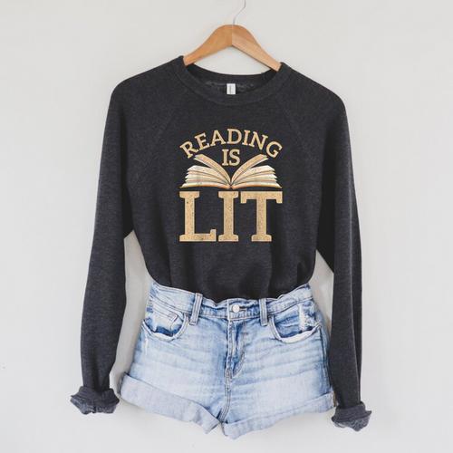 Book Novel Abendteuer Story Reading Raglan Sleeve Sweatshirt - Bookorys
