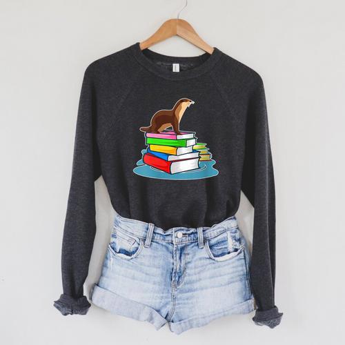 Books Sea Otter Teacher Raglan Sleeve Sweatshirt - Bookorys UK