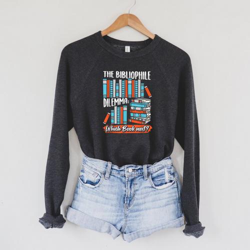 Bookworm For a Bibliophile Book Nerd Raglan Sleeve Sweatshirt - Bookorys