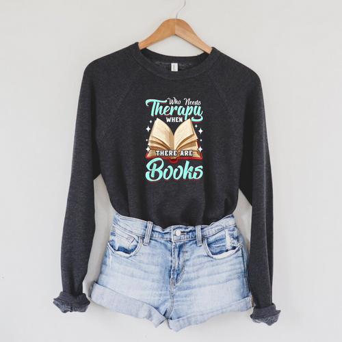 Bookworm Book Nerd Book Lovers Bookish Books Raglan Sleeve Sweatshirt - Bookorys CA