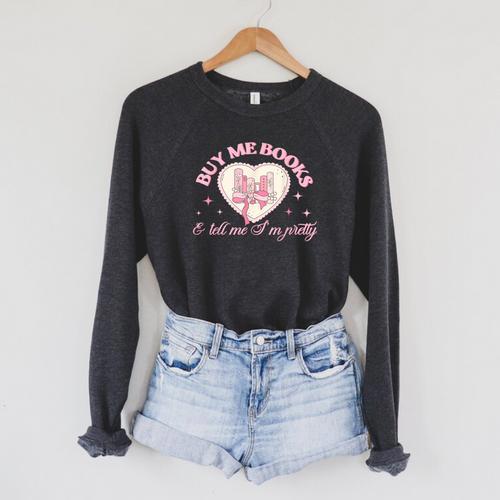 Coquette Reading Book Love Pink Bow Bookish Mom & Daughter Raglan Sleeve Sweatshirt - Bookorys DE