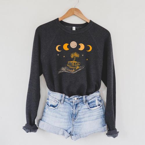 Dark Academia Clothing Book Of Life Raglan Sleeve Sweatshirt - Bookorys