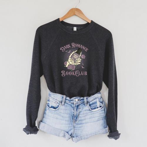 Dark Romance Book Lover Tee Raglan Sleeve Sweatshirt - Bookorys
