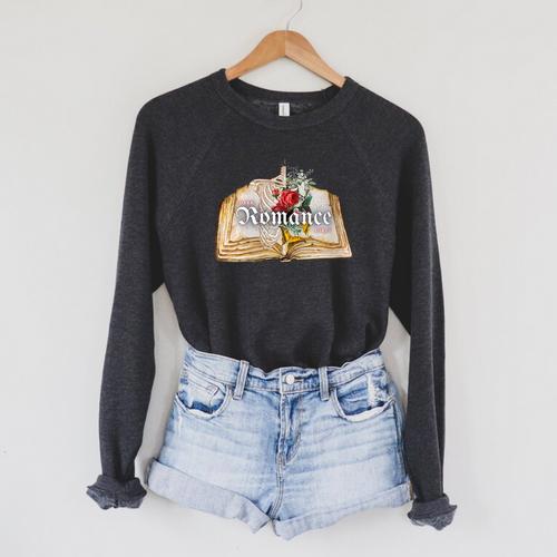 Dark Romance Girly Book Raglan Sleeve Sweatshirt - Bookorys UK