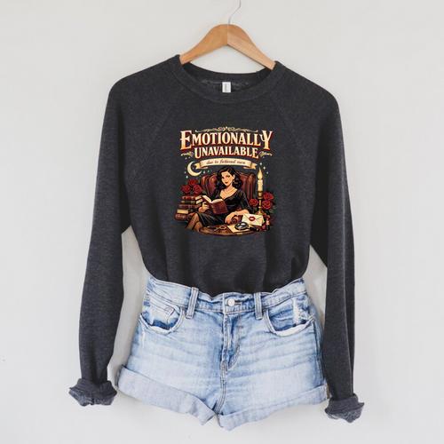 Dark Romance Thriller Merch Smut Book Reading Outfits Woman Raglan Sleeve Sweatshirt - Bookorys CA