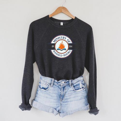 Dystopian Read Banned Books For Book Lovers Raglan Sleeve Sweatshirt - Bookorys DE