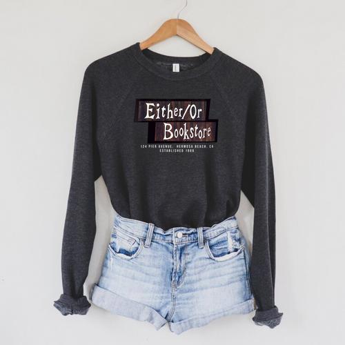 EitherOr Bookstore Raglan Sleeve Sweatshirt - Bookorys UK