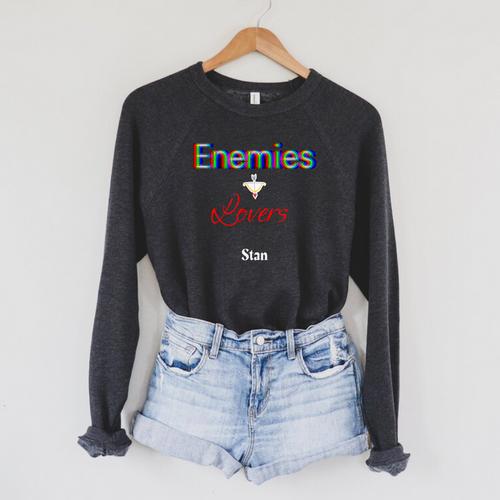 Enemies To Lovers Romance Book Booktok Bookstagram Raglan Sleeve Sweatshirt - Bookorys