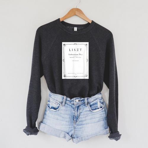 Franz Liszt Dream Of Love Vintage Book Cover Raglan Sleeve Sweatshirt - Bookorys AU