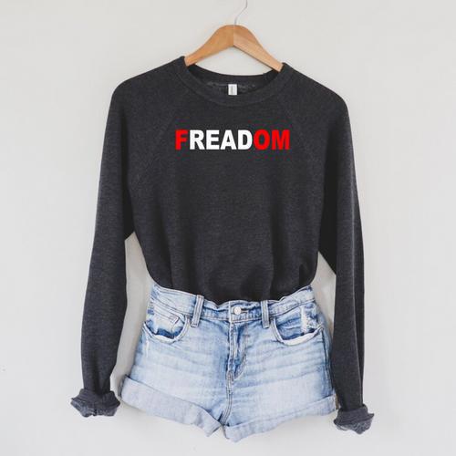 FREADOM T-Shirt For Book Lovers Bookworms Raglan Sleeve Sweatshirt - Bookorys CA