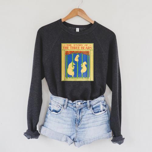Goldilocks And The Three Bears Book Cover Raglan Sleeve Sweatshirt - Bookorys