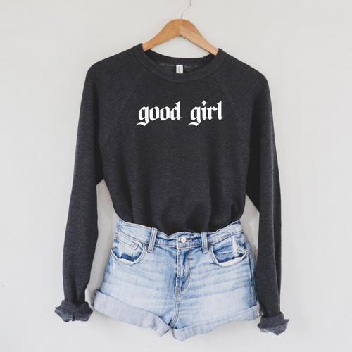 Good Girl Book Club Smut Book Reader Romance Spicy Book Raglan Sleeve Sweatshirt - Bookorys UK