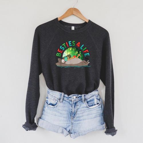 The Jungle Book Besties 4 Life Raglan Sleeve Sweatshirt - Bookorys DE