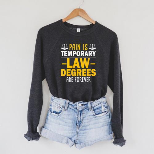 Law School Graduation Decoration Books Law Students Raglan Sleeve Sweatshirt - Bookorys UK