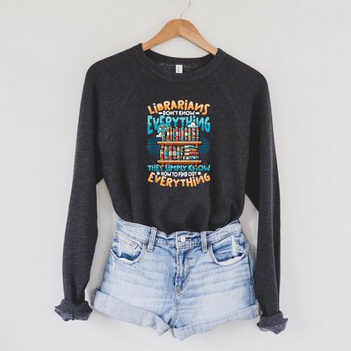 Librarian Book Lover Library Librarian Raglan Sleeve Sweatshirt - Bookorys AU