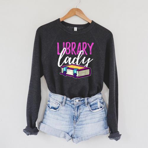 Librarian Library Reading Bookworm Books Raglan Sleeve Sweatshirt - Bookorys AU