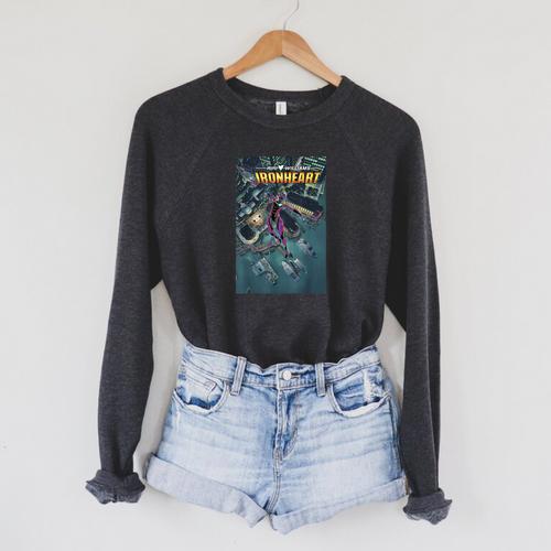 Marvel Comixology Ironheart Issue 3 Comic Book Cover Raglan Sleeve Sweatshirt - Bookorys