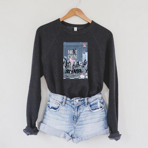 Marvel Comixology Next Gen Age Of X-Men Comic Book Cover Raglan Sleeve Sweatshirt - Bookorys