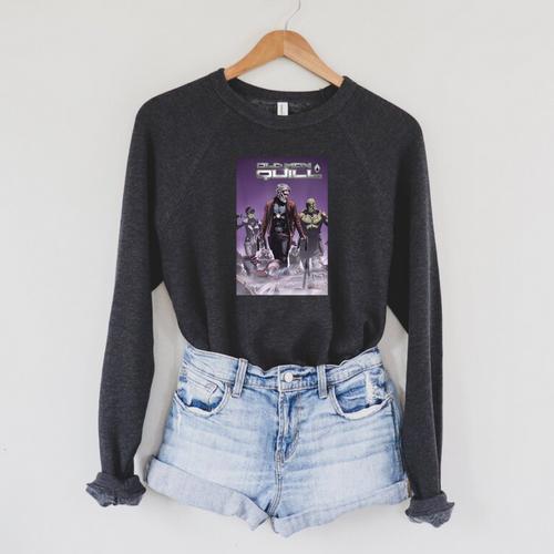Marvel Comixology Old Man Quill Comic Book Cover Raglan Sleeve Sweatshirt - Bookorys DE