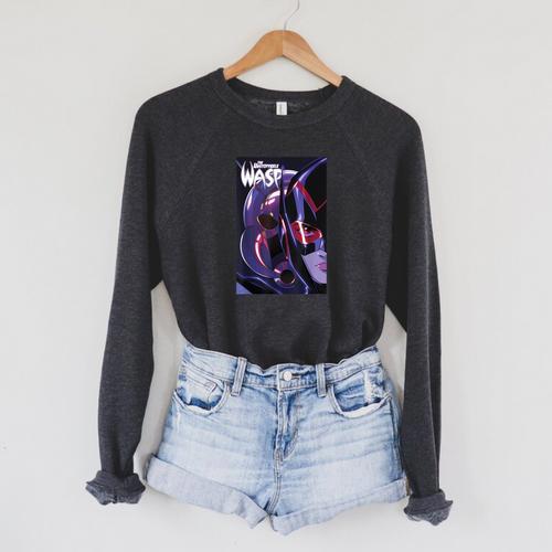 Marvel Comixology Wasp The Attack Of AIM Comic Book Cover Raglan Sleeve Sweatshirt - Bookorys