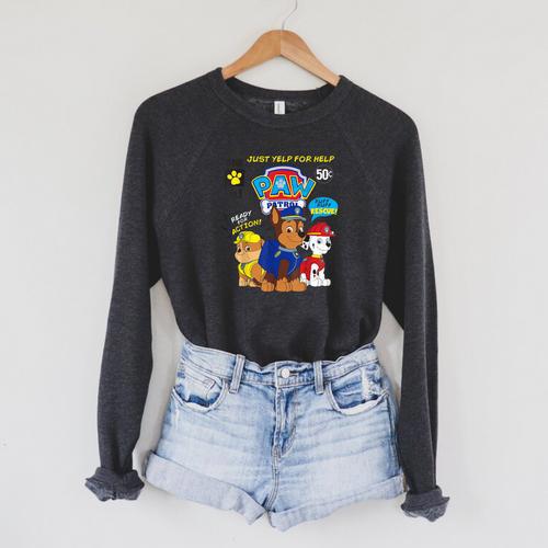 Paw Patrol Comic Book Strip Raglan Sleeve Sweatshirt - Bookorys UK