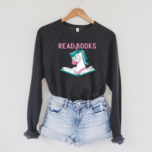 Read Books Reading Book Raglan Sleeve Sweatshirt - Bookorys