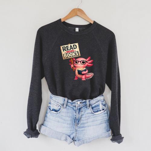 Read More Books Teacher Librarian Reading Women Men Raglan Sleeve Sweatshirt - Bookorys DE