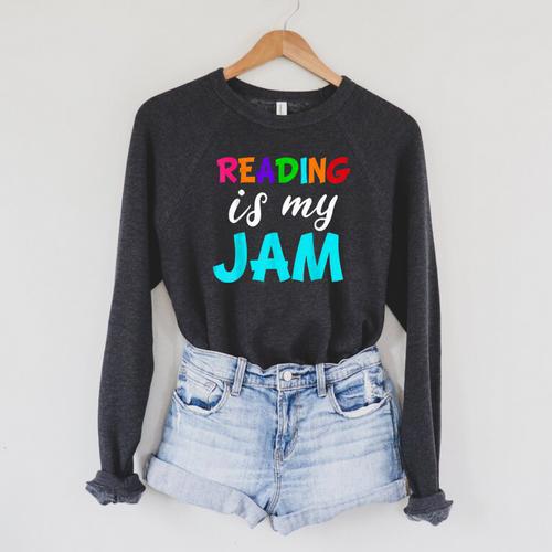 Reading Is My Jame Bookworm Books Teacher Bibliophile For Men Women Kids Raglan Sleeve Sweatshirt - Bookorys UK