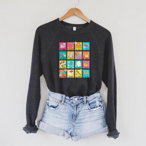 Spanish Teacher Book Back To School Raglan Sleeve Sweatshirt - Bookorys DE