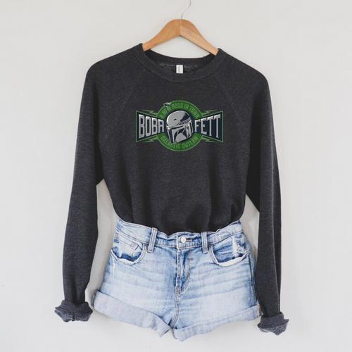 Star Wars The Book Of Boba Fett A New Boss In Town Raglan Sleeve Sweatshirt - Bookorys