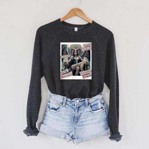 Succubus 2 Yumema Kanji Guild Request Book Another World Fictional Women's Raglan Sleeve Sweatshirt - Bookorys DE