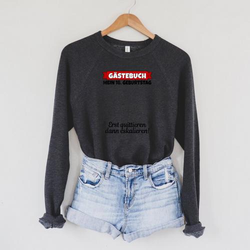 18th Birthday Guest Book Boy 18th Birthday Woman Raglan Sleeve Sweatshirt - Bookorys