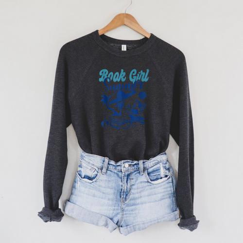 Beach Book Lover Women Girls Book Girl Summer Raglan Sleeve Sweatshirt - Bookorys
