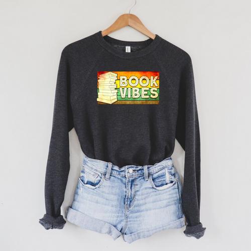 Book Vibes Reading Raglan Sleeve Sweatshirt - Bookorys UK