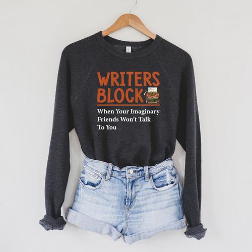 Book Writer Author Writers Block Book Writing Novelist Premium Tri-Blend Raglan Sleeve Sweatshirt - Bookorys