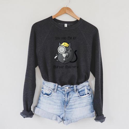 Cozy Mystery Book Lover You Had Me At Murder Mystery Raglan Sleeve Sweatshirt - Bookorys AU