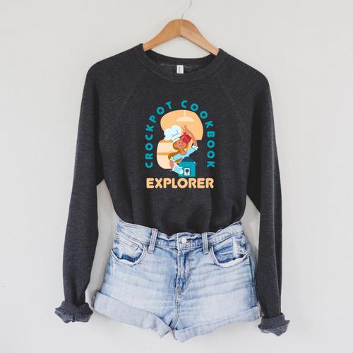 Crockpot Cookbook Baking Cooking Lovers Chef Cook Bakers Raglan Sleeve Sweatshirt - Bookorys UK