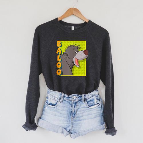 Disney The Jungle Book Baloo Raglan Sleeve Sweatshirt - Bookorys CA