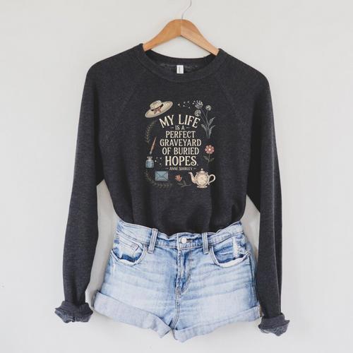 Dramatic Book Lover Quote Raglan Sleeve Sweatshirt - Bookorys CA