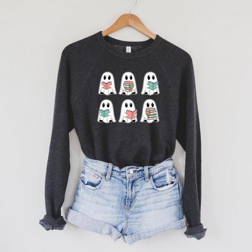 Ghost Books Raglan Sleeve Sweatshirt - Bookorys