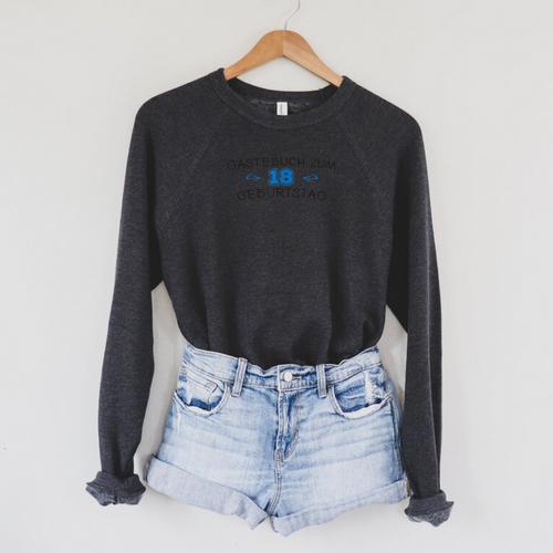 Guest Book 18th Birthday Guest List For 2001 T-Shirt Raglan Sleeve Sweatshirt - Bookorys CA