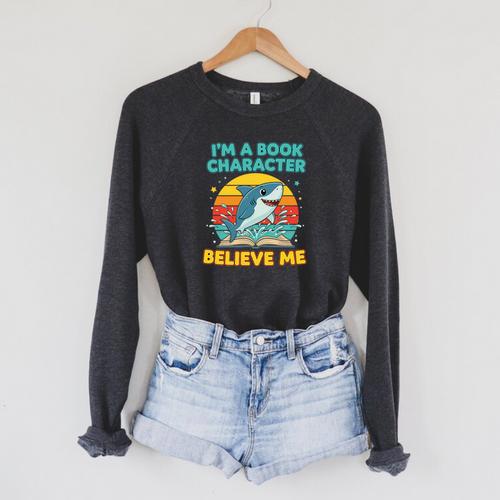 I'm a Book Character Costumes For Kids Storybook Character Premium Tri-Blend Raglan Sleeve Sweatshirt - Bookorys