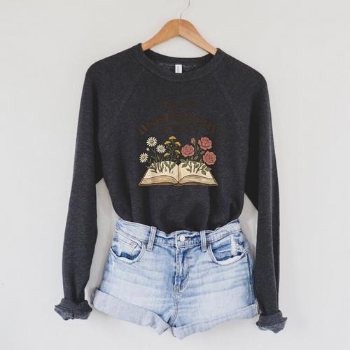 It's Too Nonfiction Outside Reading Book Lover Raglan Sleeve Sweatshirt - Bookorys