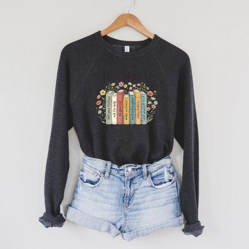 It's Okay To Feel Your Feeling Mental Health Awareness Books Raglan Sleeve Sweatshirt - Bookorys