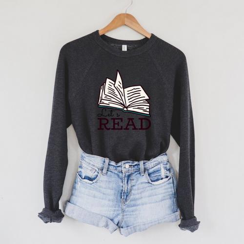Let's Read Books Raglan Sleeve Sweatshirt - Bookorys DE
